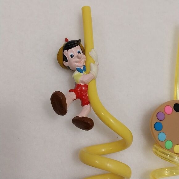Vintage Pinocchio Applause Curly Swirl Straw And Art Disney #J105 - Picture 2 of 10